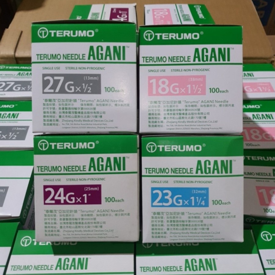 Needle Terumo Agani  18G 21G 22G 23G 24G 25G 26G 27G 30G