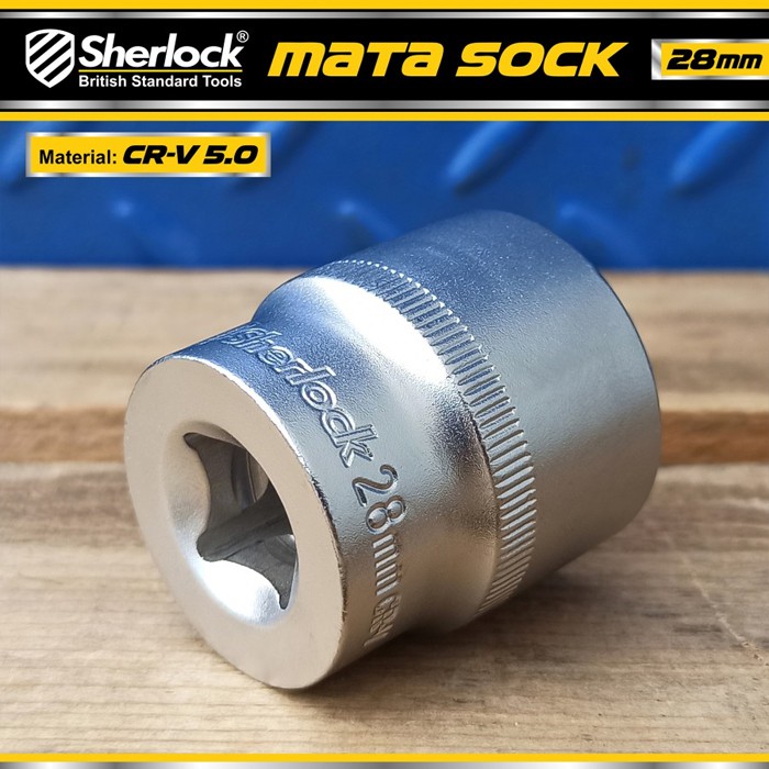 Kunci Shock 28 mm 6 PT / Sherlock Mata Sok/Sock 1/2 inch