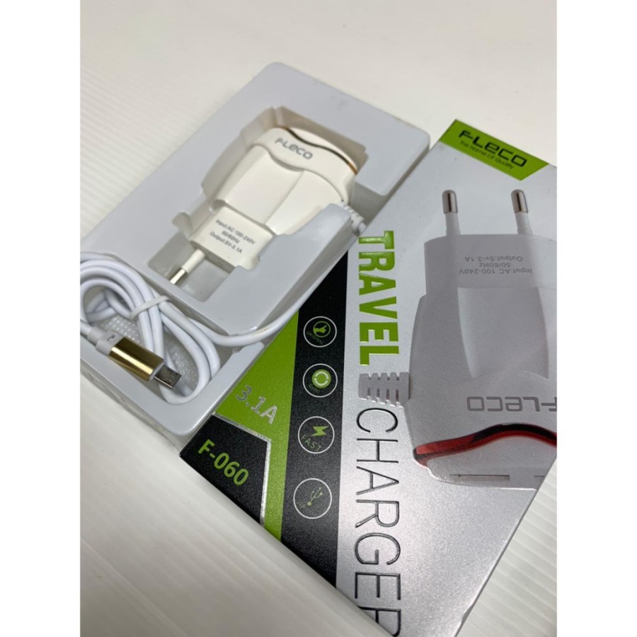 CHARGER FLECO F-060 3.1A 2 Usb Fast Charger Reall Capacity