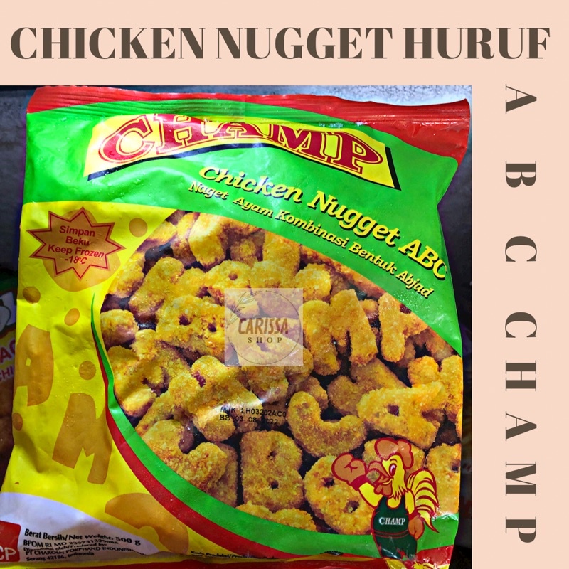 

Champ Chicken Nugget ABC 500Gr Naget Ayam Bentuk Huruf | Probolinggo