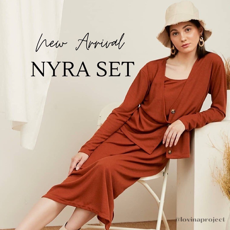 Nyra Dress Set | One Set Rok | Long Dress Cardi