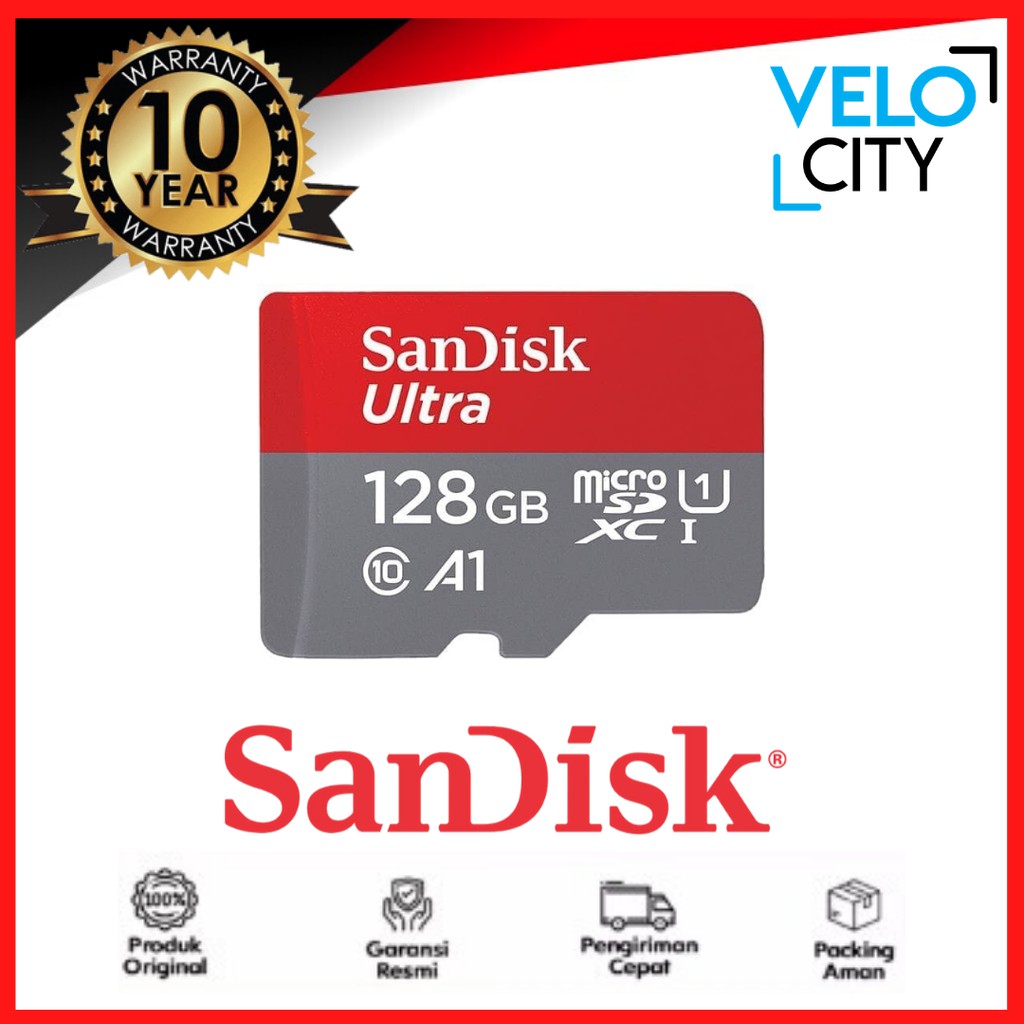 Memory Card Microsd Sandisk 128Gb Ultra  SDXC UHS I 120Mbps Micro Sd Card Class 10 Na