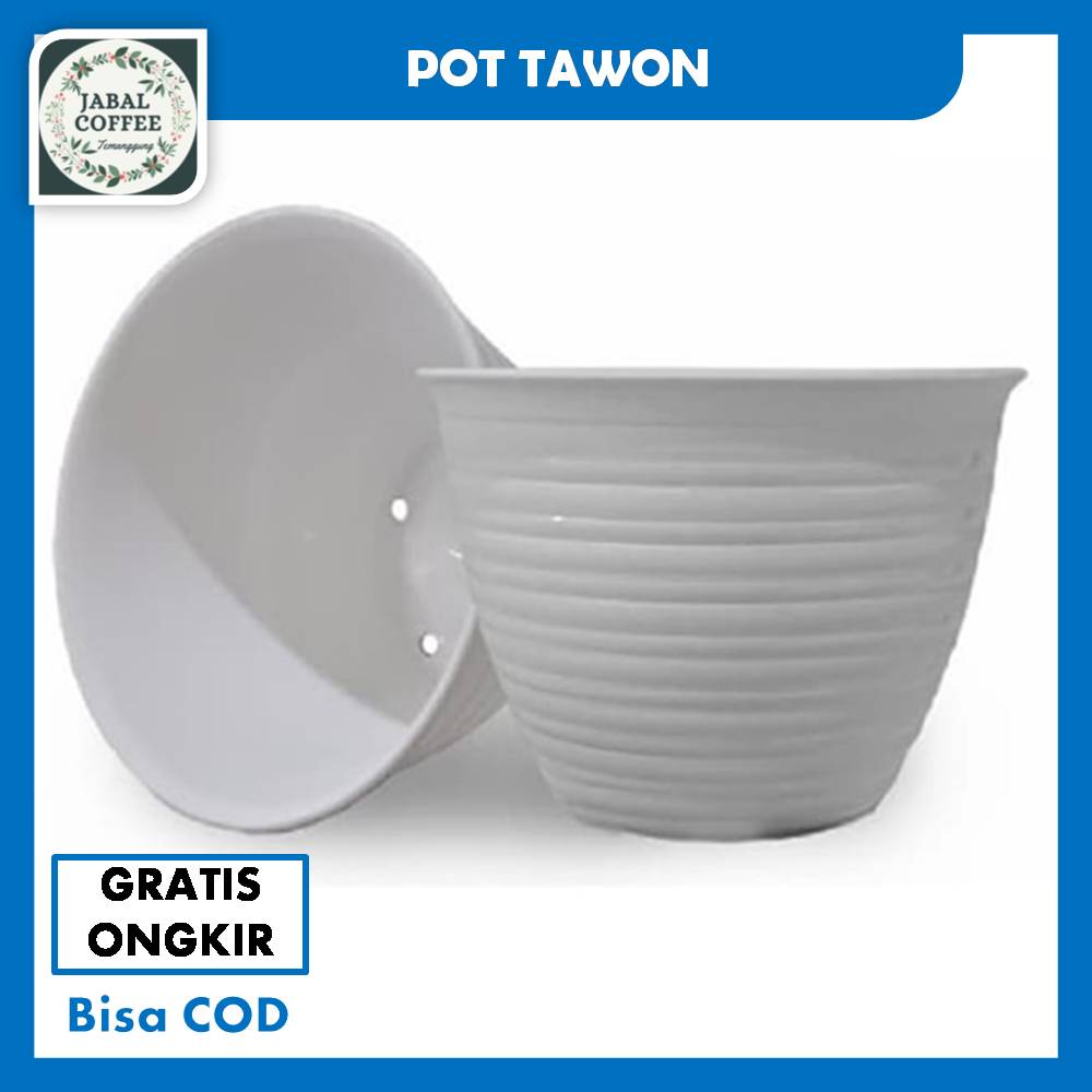 Pot Bunga Tawon Putih / PotTanaman Pirus / Pot Bunga / Pot Tanaman Tawon Guci Madu 20 x 16cmJ50