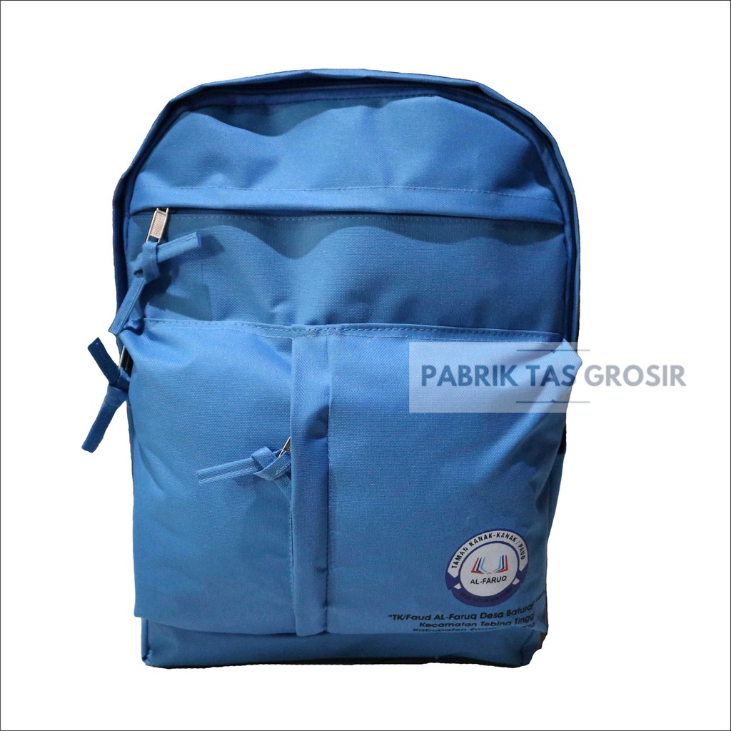 Jual Tas Grosir Bordir Sablon Acara TK SD SMP Souvenir Hadiah Ransel Seminar Pelatihan Bagus