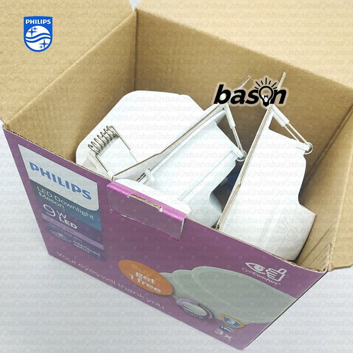 PHILIPS Meson 59449 Multipack 9W 4.1 inch D105 - isi 3 buah LED Downlight
