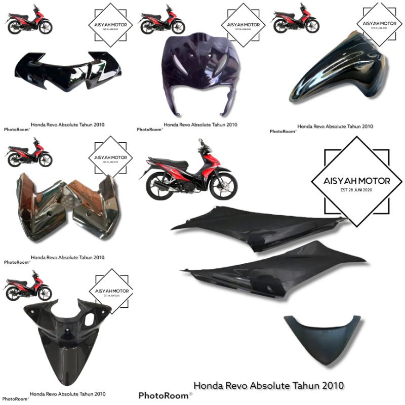 Bodi Halus Honda Revo Absolute Warna Hitam Tahun 2010