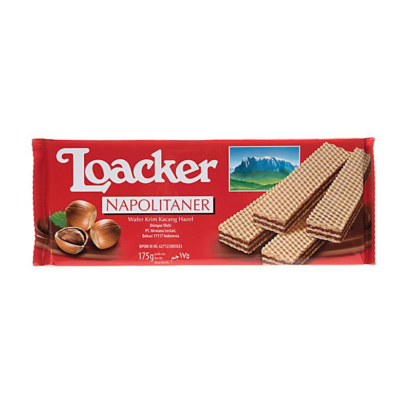 Loacker Napolitaner Wafer Krim Kacang Hazel 175 Gram