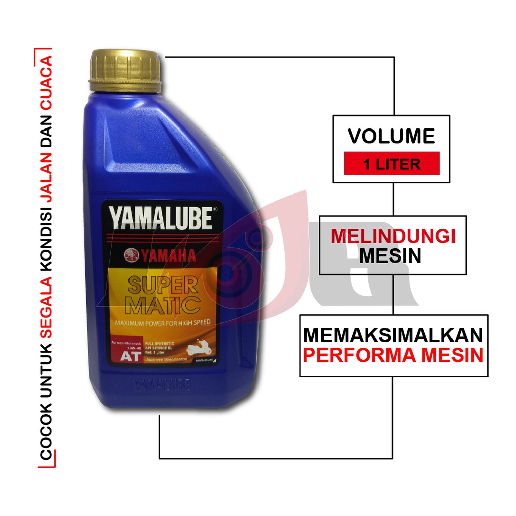 Yamalube Super Matic 10w40 Oli Mesin Motor Yamaha Matik 1L