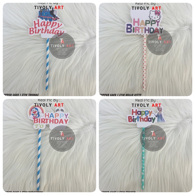 Topper Cake 1 Stik Karakter | Cake Topper | Hiasan Kue