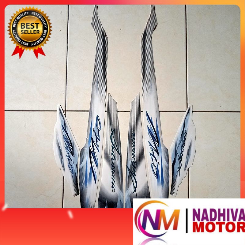 stiker striping motor mio sporty 2009 putih