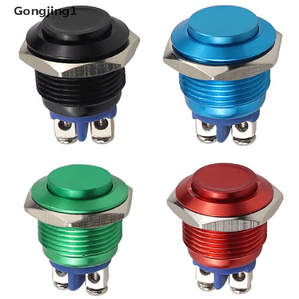 Gongjing 1pc Tombol Tekan Momentary 16mm Anti Air