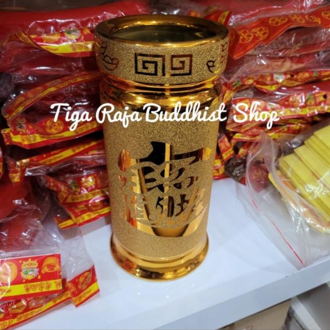 Vas Bunga Keramik Emas