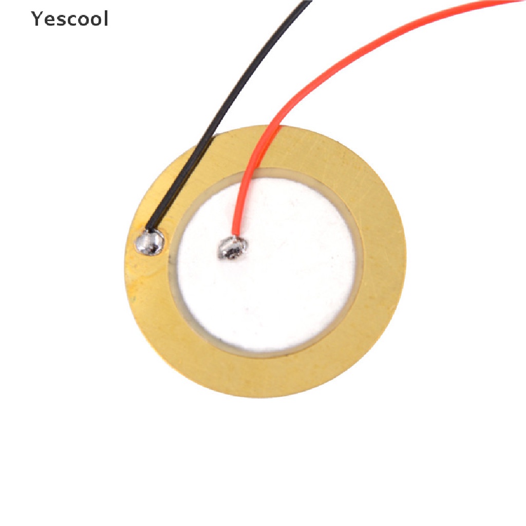 Yescool 10PCS Disk Drum Trigger Sensor Suara 27mm + Kabel Tembaga Piezo Elements