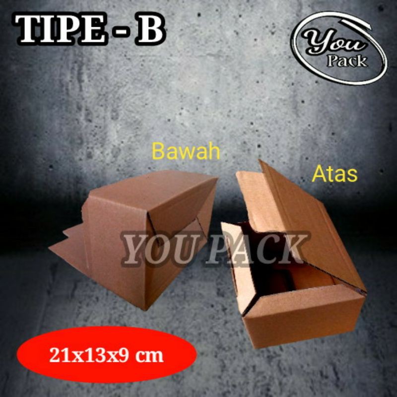 

KOTAK KARDUS TIPE-B 21X13X9 CM COKLAT POLOS DUS BOX PACKING