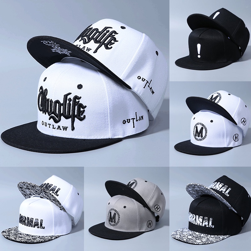 Topi Baseball Motif Bordir 2pac Thug Life Brooklyn Warna Solid Gaya Hip Hop Untuk Pria Dan Wanita