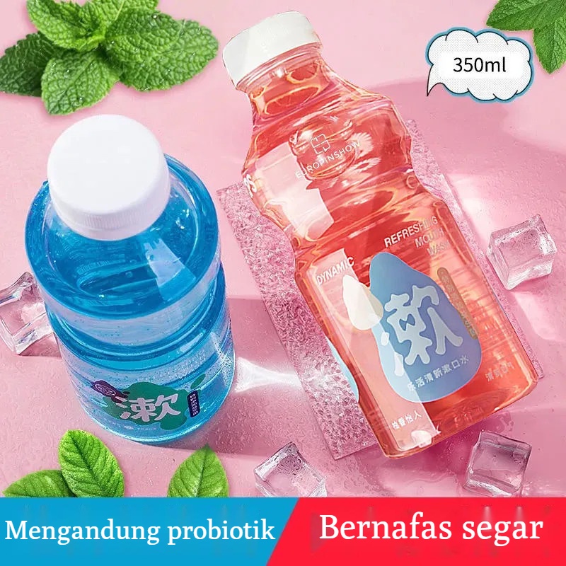 (COD)Obat kumur probiotik nafas segar mulut bersih50ml/350ml Mouthwash Fresh Mint  Obat Kumur Probiotik Nafas segar Pemutih gigi