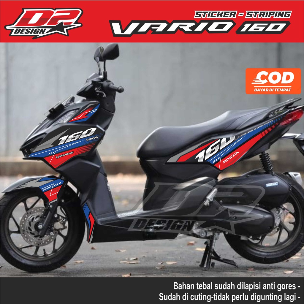 Stiker VARIO 160 - motor hitam