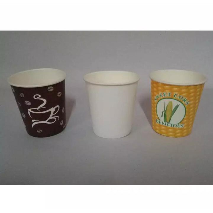 paper cup gelas kertas kopi dan jagung manis dan es cream uk 6.5oz