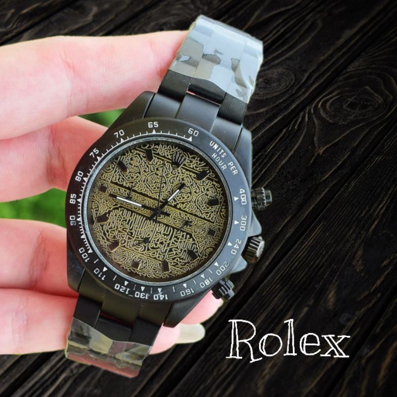 Jam Rolex rantai gold - chrono aktif + free gelang ( model random)