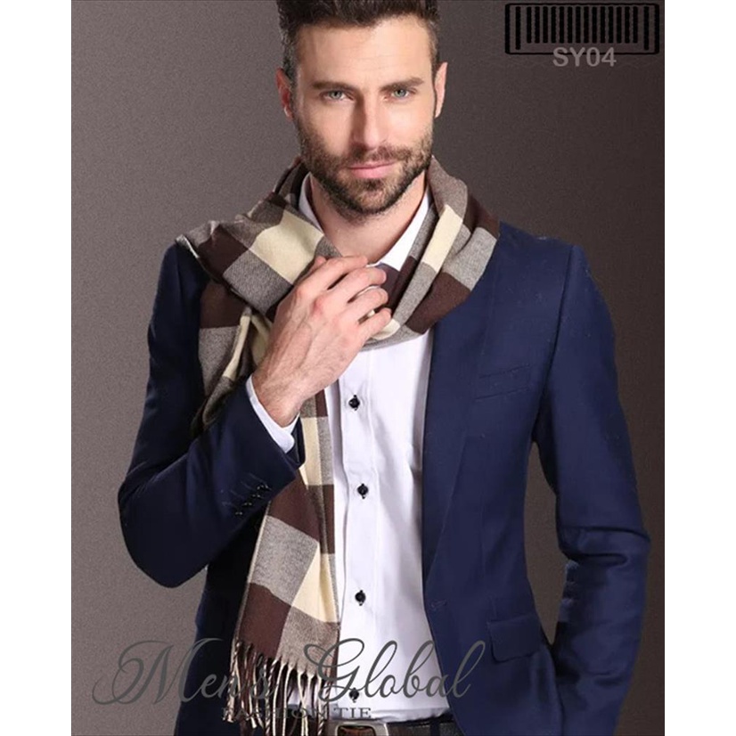 SYAL / SCARF FASHION ELEGANT PRIA HANGAT HALUS WOOL SPINING TASSEL-SY04