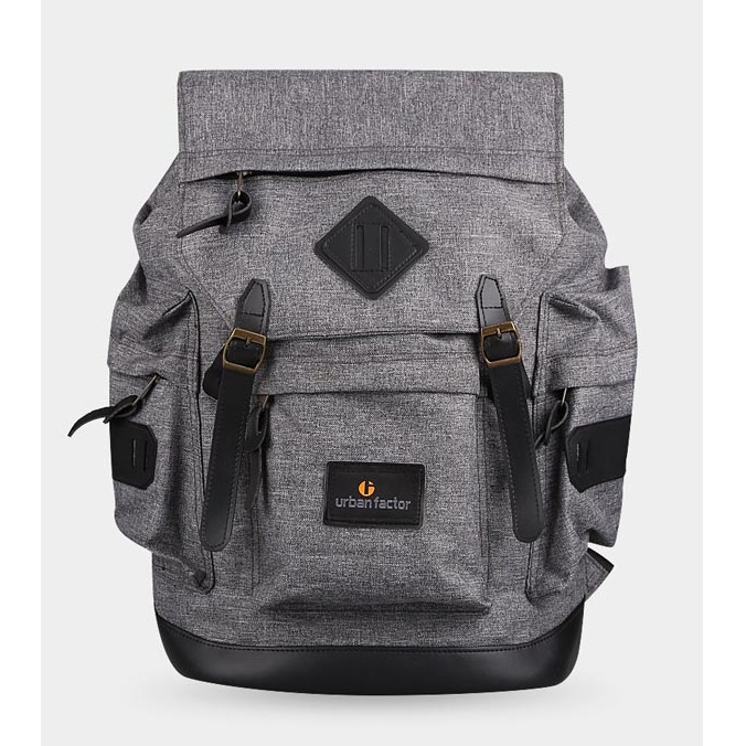 BRAIN STORM GREY |Urban Factor x FORIND| Tas Ransel Ori Bag Polos Pria Wanita Backpack Baru New