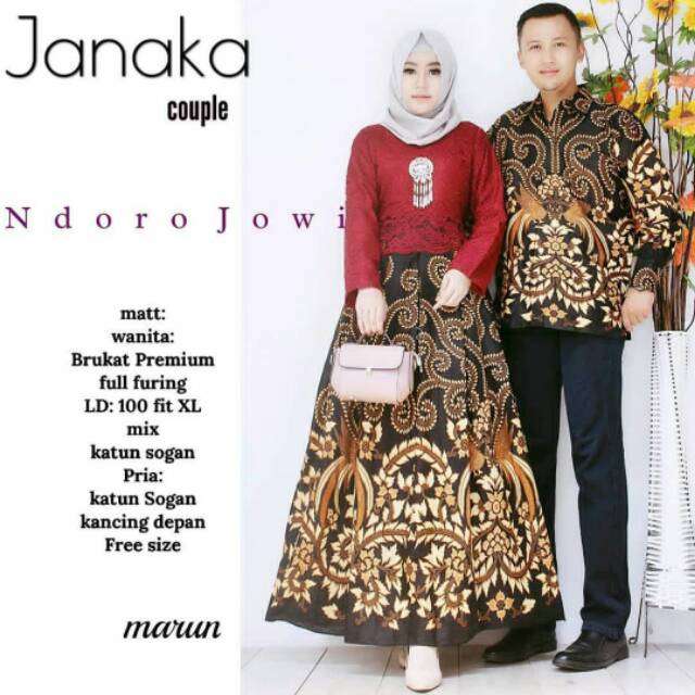 GROSIR COUPLE GAMIS BROKAT JANAKA COUPLE