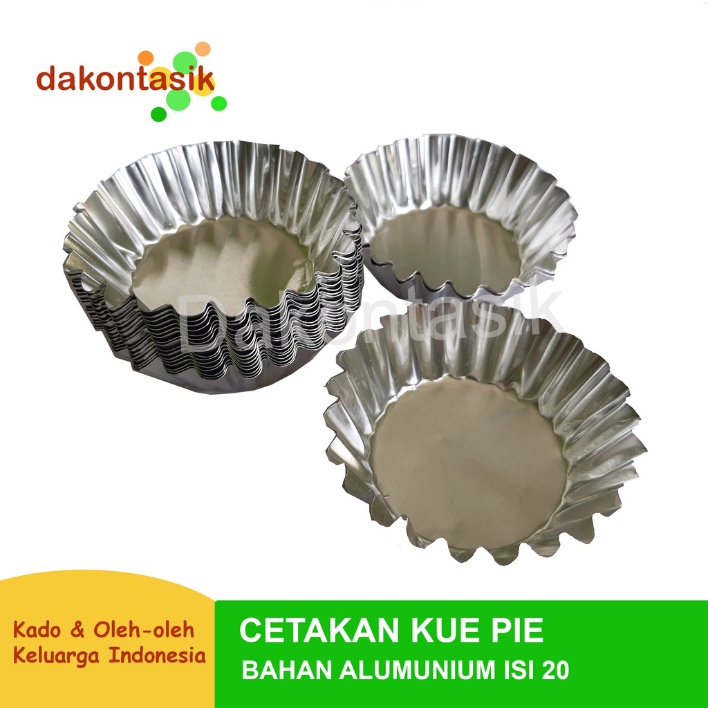 DAKONTASIK - CETAKAN KUE PIE ALUMUNIUM ISI 20