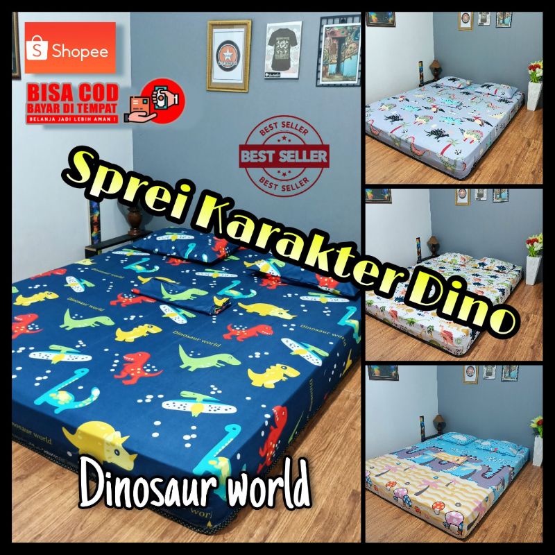 Sprei Homemade Motif Dino Ukuran 120x200 160x200 180x200 Sprei Motif Anak Sprei Karakter Anak