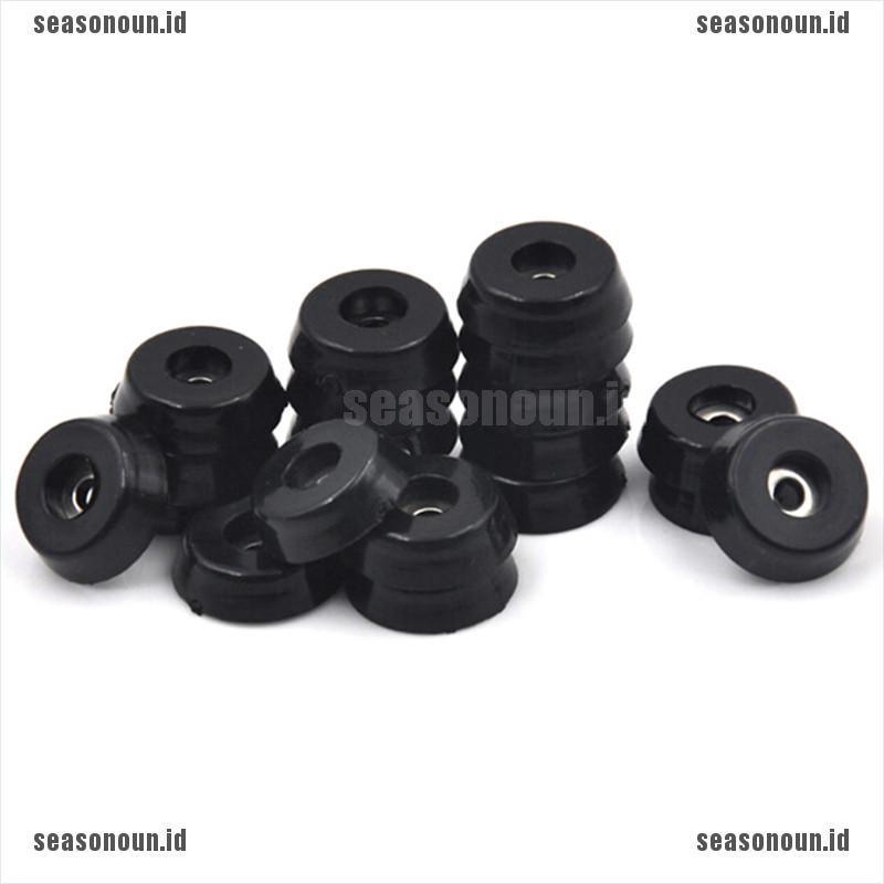 【un】10x Conical Recessed Rubber Feet Bumpers Pads For Furniture Table Chair De