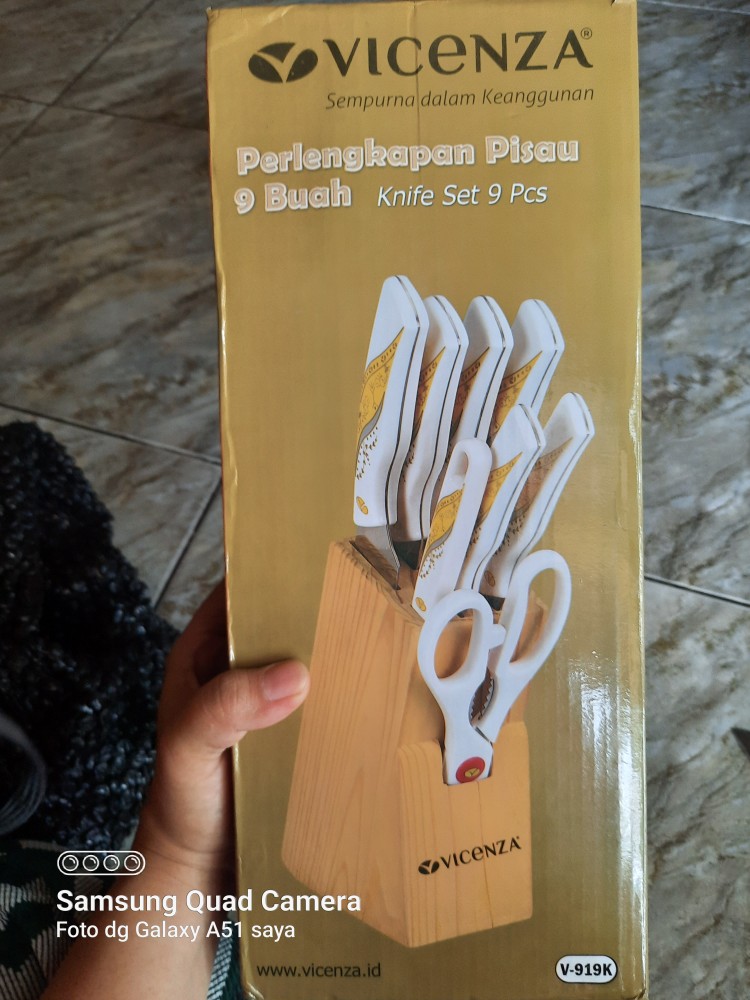 Pisau Set Keramik Vicenza V-919k V 919k