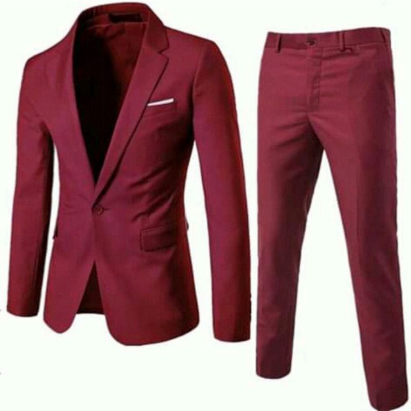 setelan jas blazer pria/setelan jas pengantin 2in1/setelan baju celana pria laki-laki kekinian