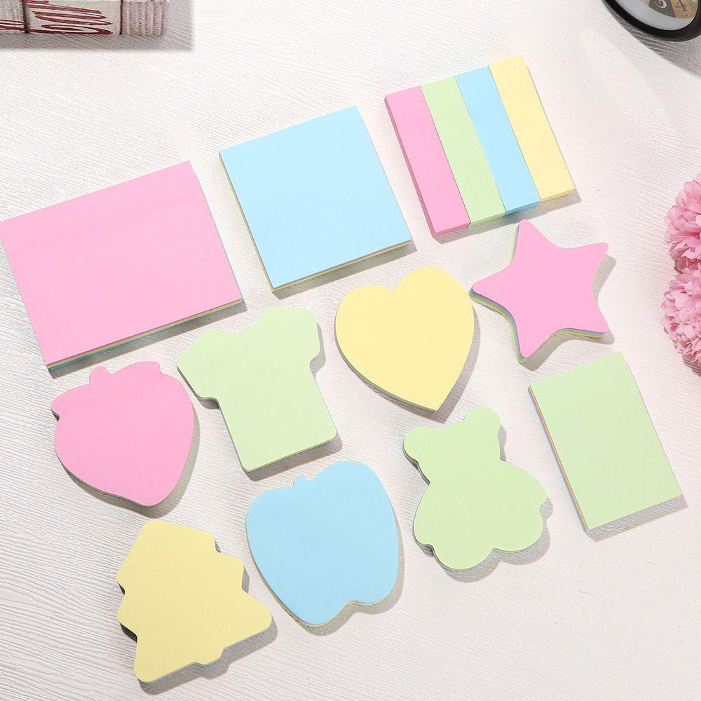 Nanas Sticky Note Pads Self-Adhesive Candy Color Home Kertas Nota Sederhana