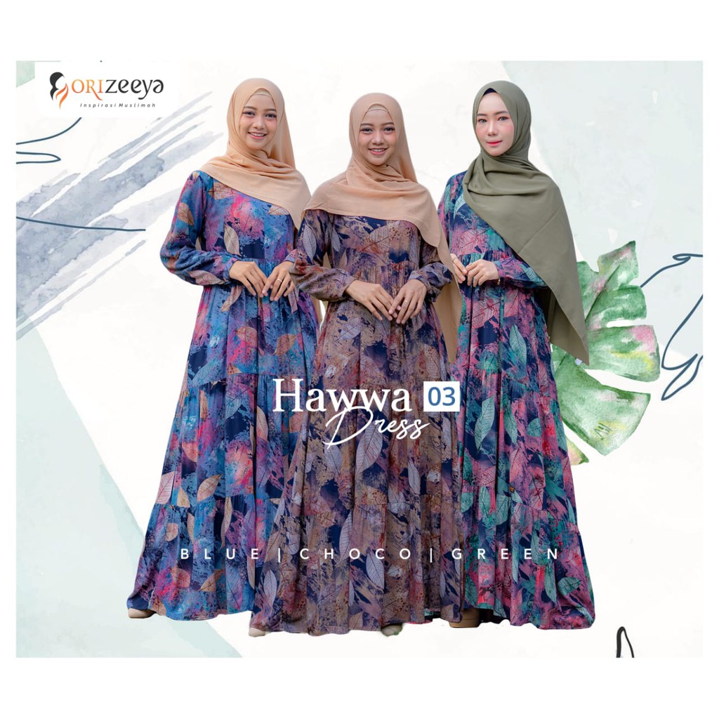 gamis orizeeya hawwa dress 03 terbaru oiginal