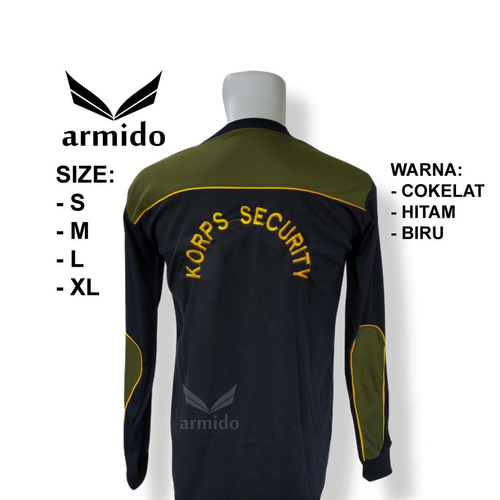 GROSIR KAOS SECURITY LENGAN PANJANG FULL BORDIR