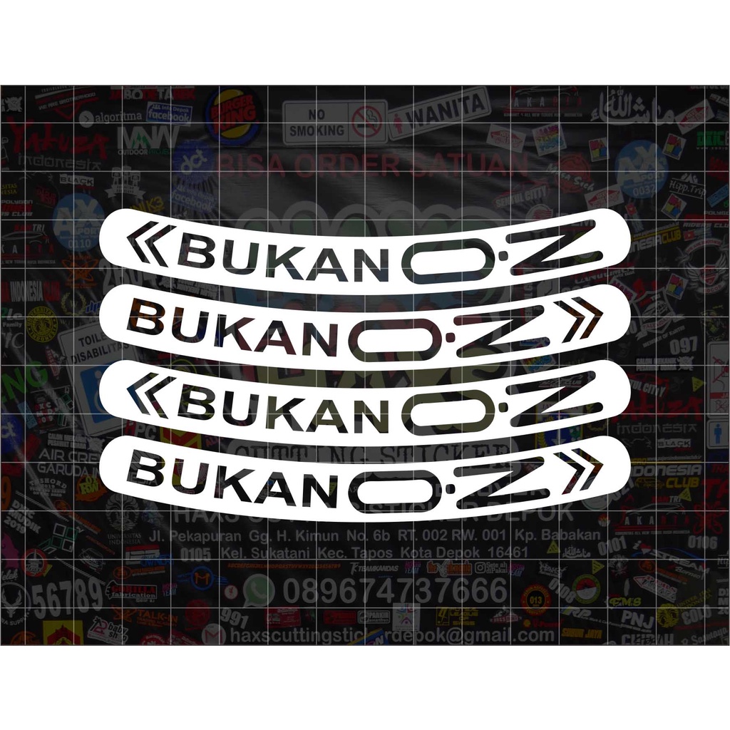 Cutting Sticker Bukan Oz 1 Set 4 Pcs