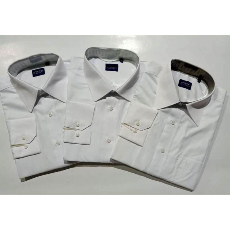 Kemeja Pria Lengan Panjang Putih Polos Regular ARROW Size 17