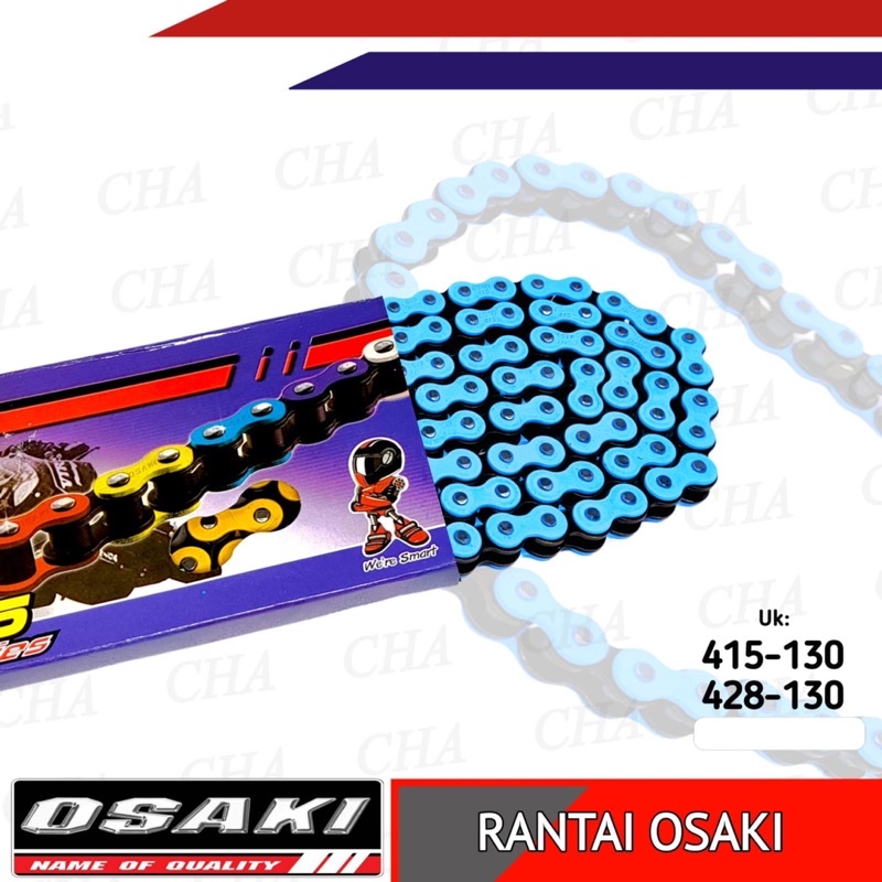 Rantai OSAKI Warna 415 428 130L Rantai Sepeda Motor Warna Yellow Red Green Blue FOURSIX_46