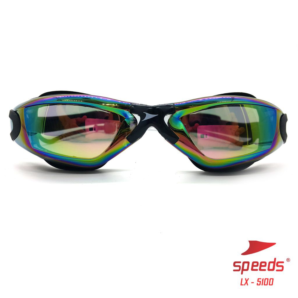 Kacamata Renang Dewasa Speeds LX 5100 Lensa Cermin Mirrored Anti Fog anti UV + Earplug
