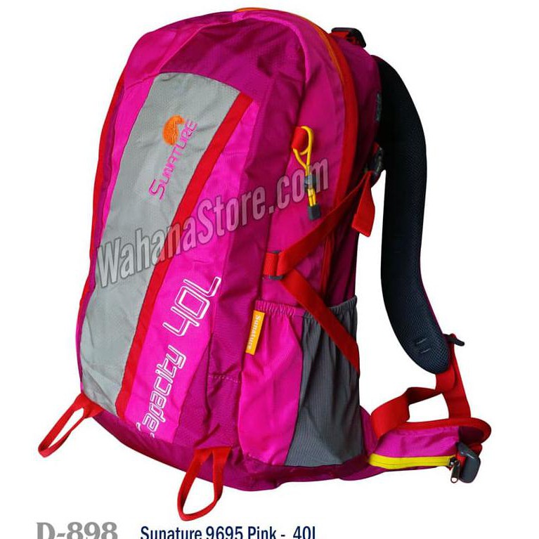 Terbaik Tas Daypack / Ransel Pink - Sunature 9695 - 40L Wahn