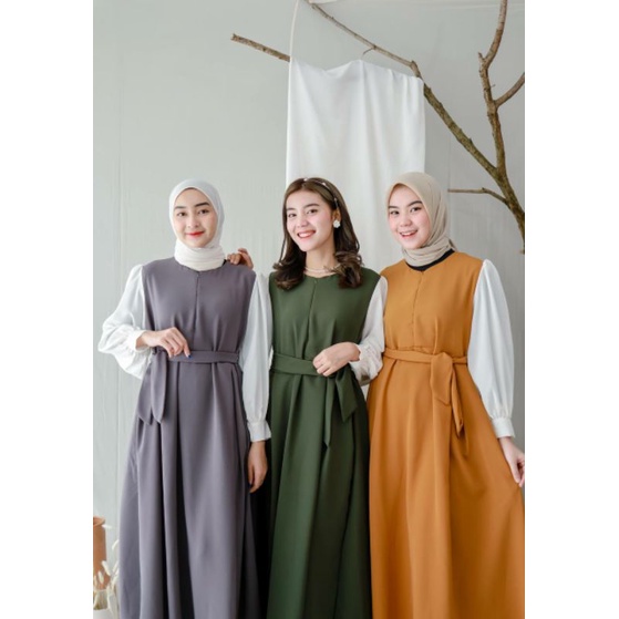 SAYLOR MAXI Trend pakaian terbaru long dress muslim baju gamis remaja klok A line Outfit cantik ootd
