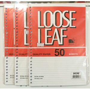 loose leaf paper joyko B5 isi 50 lembar refill kertas file note murah