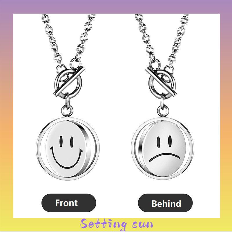 Fashionable Simple Smile Pendant Hip Hop Pria dan Wanita Kalung TN