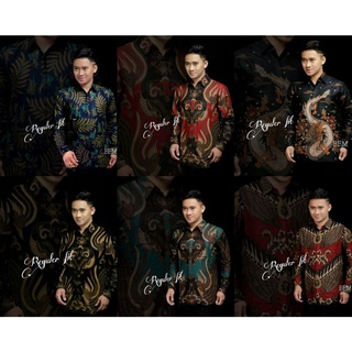 Batik Pria Lengan Panjang Batik Rezz Art motif Garuda Size M L XL XXL Reguler #0