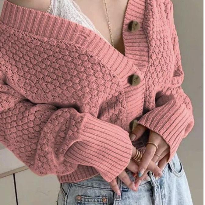 Trend NANAS CARDY - CARDIGAN RAJUT TEBAL | POPCORN KANCING BATOK, qt1....