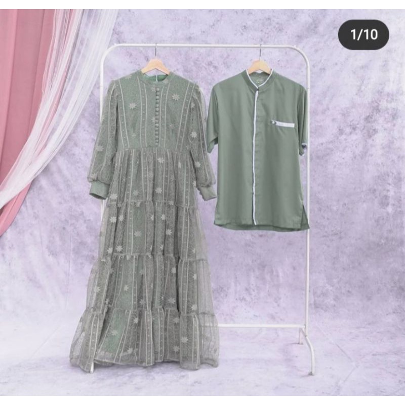 Jihan Gamis Keluarga Murah - Gamis Couple Murah | Gamis Brukat Murah - Koko Murah | Busana Muslim Ke