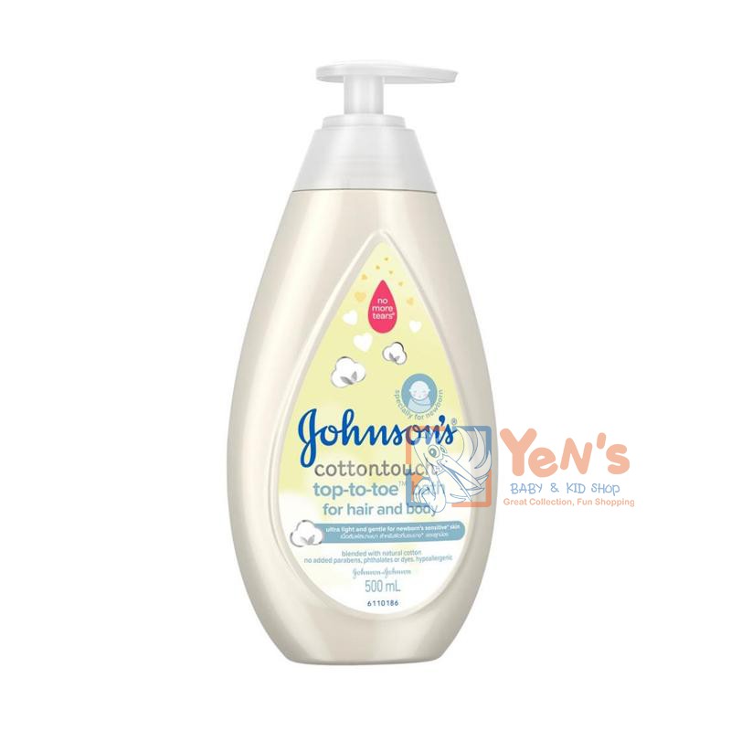 Johnson's Cotton Touch Top-to-toe Bath for Hair and Body 500ml