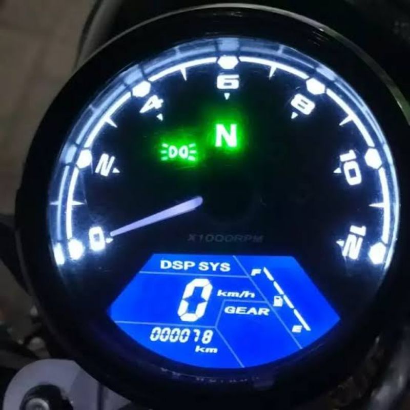 SPEEDOMETER ANALOG DIGITAL TACHOMETER ODOMETER MOTOR LCD