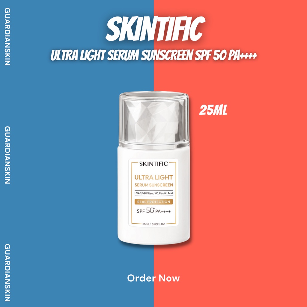 SKINTIFIC Sunscreen Ultra Light Serum SPF50 PA++++ 25ml Skincare Sunblock Stick untuk Kulit Berminyak