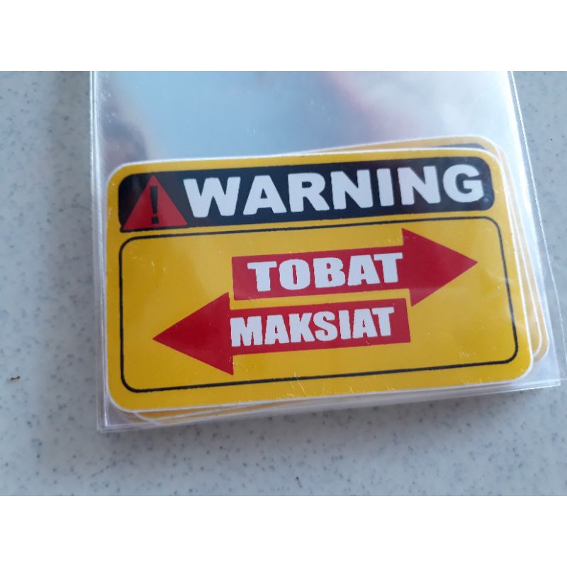 

stiker warning