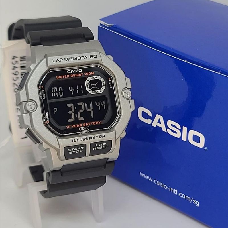 Jam tangan pria casio original illuminator WS-1400H garansi resmi